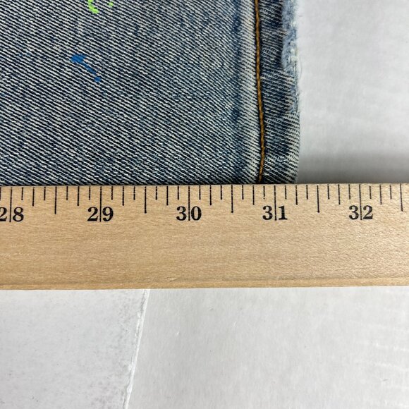 Cult Of Individuality Jean Men 33x31* Rocker Slim Paint Splatter Denim Tag 32x33 - Picture 12 of 16